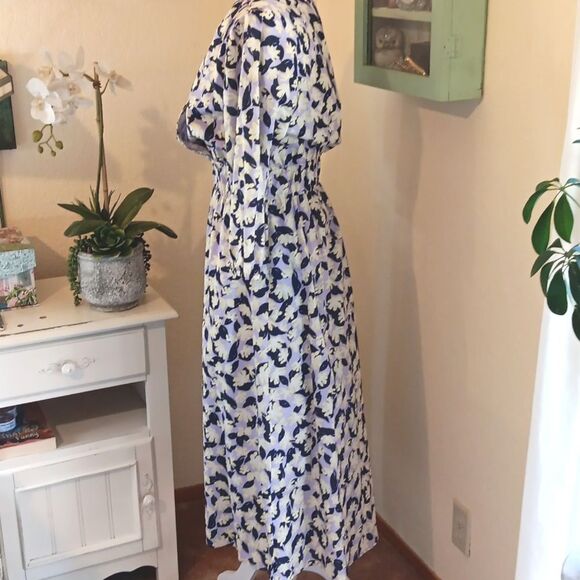 ON-34TH Cotton Floral Dress. Retro. Cotton Cool. Garden Party - Picture 5 of 13